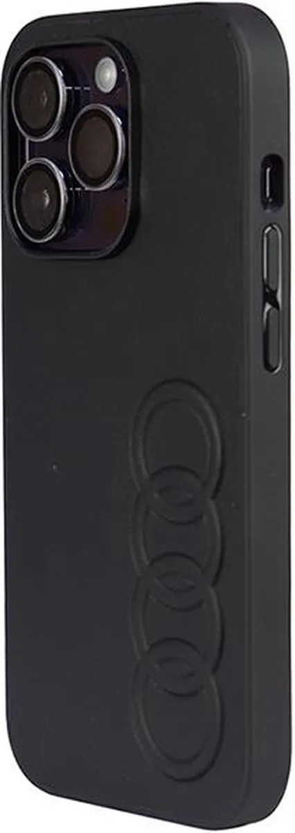 Audi Synthetic Leather Back Case - iPhone 14 Pro - Zwart - afbeelding 6 van 6