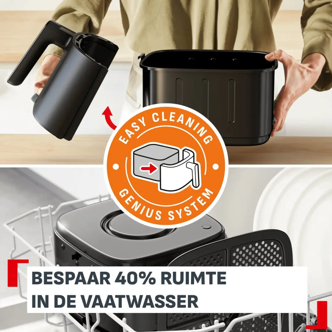 Tefal Easy Fry Max Genius EY2468 Airfryer 5L - 10 Programma's - Zwart - afbeelding 5 van 6