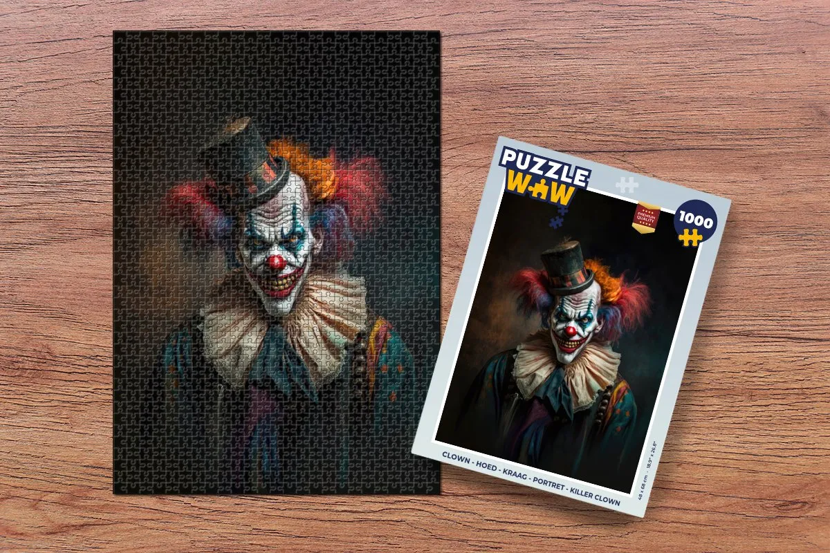 PuzzleWow Killer Clown Legpuzzel 1000 Stuks - Multicolor
