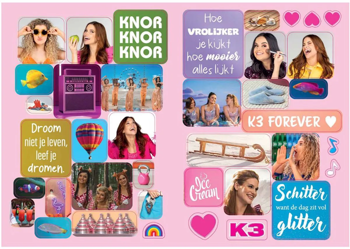 Studio 100 K3 Stickerboek Stickerfun XL
