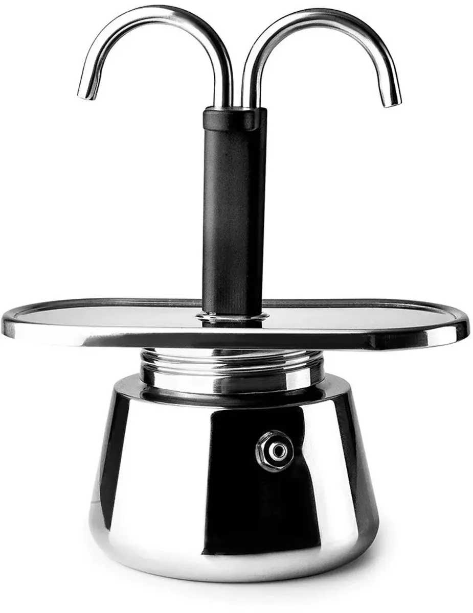 Ibili Mini Espressomaker voor 2 Kopjes, Roestvrij Staal, Inductie