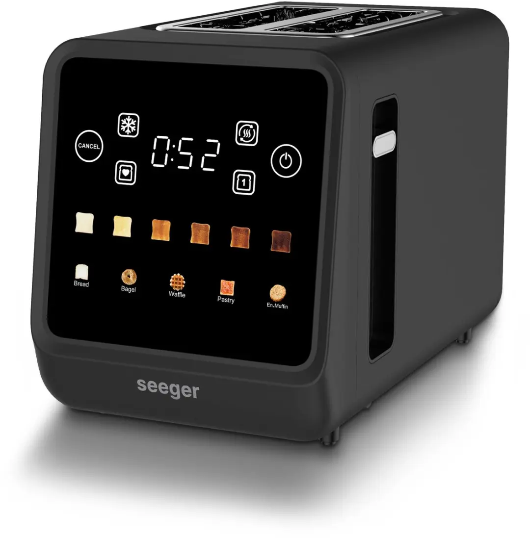 SEEGER SGR1200BK Broodrooster - 2 Sleuven 900W - Zwart