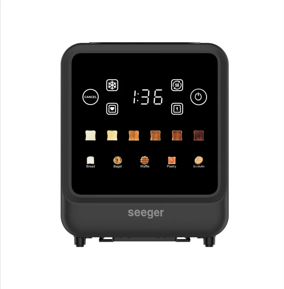 SEEGER SGR1200BK Broodrooster - 2 Sleuven 900W - Zwart