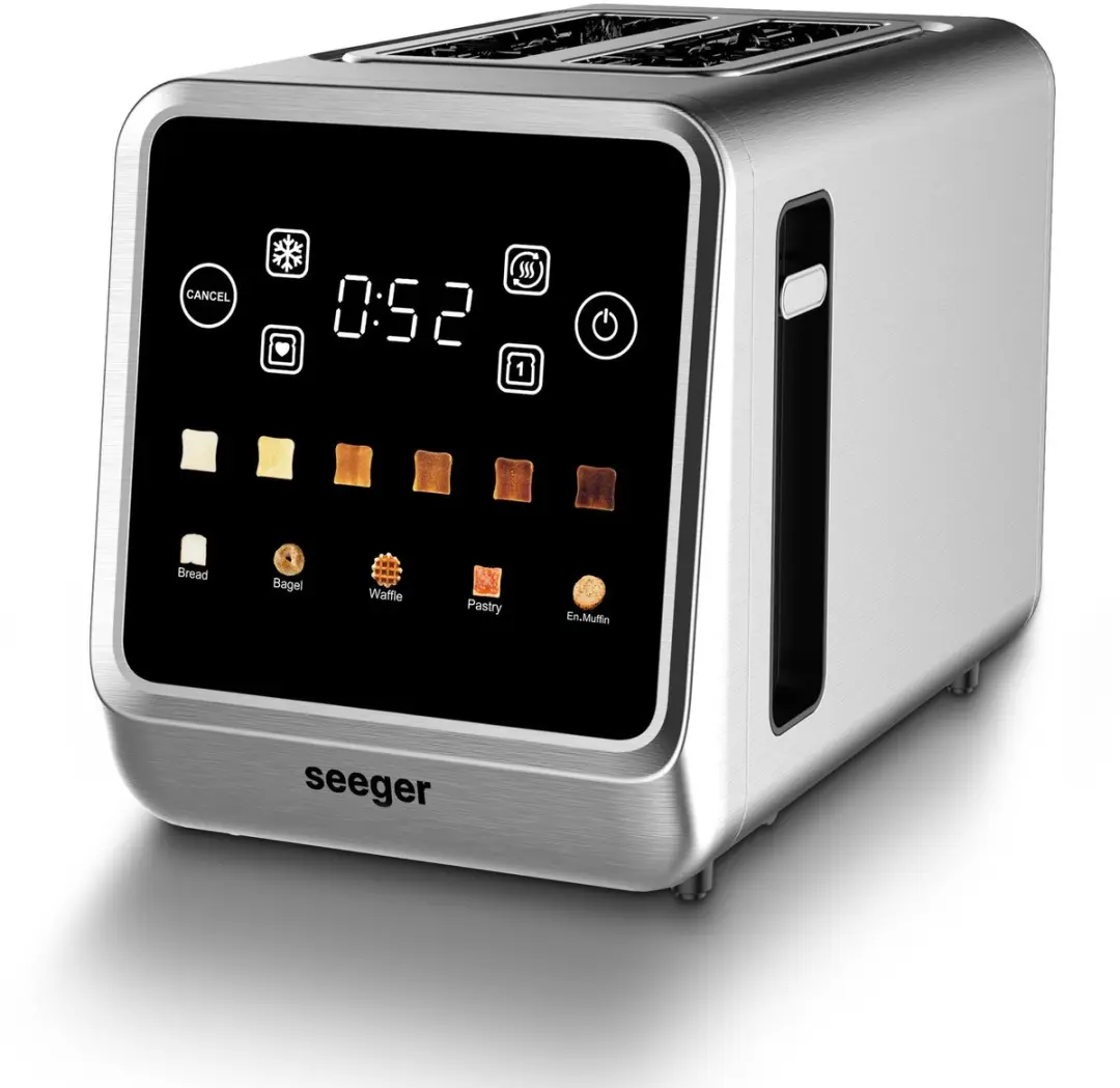 SEEGER SGR1200RVS Broodrooster - 2 Sleuven - 900W - Roestvrijstaal