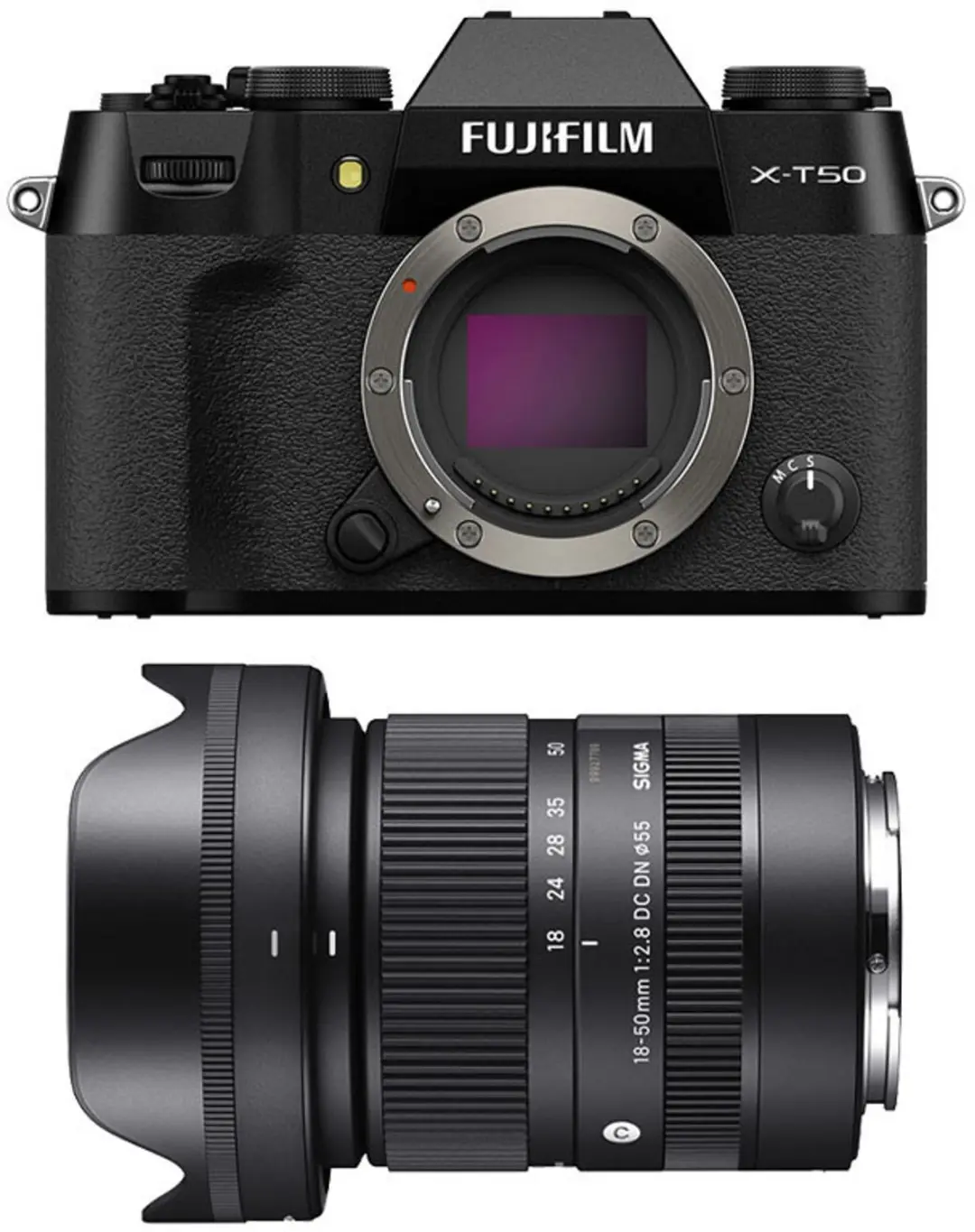 FUJIFILM X-T50 SCHWARZ + SIGMA 18-50