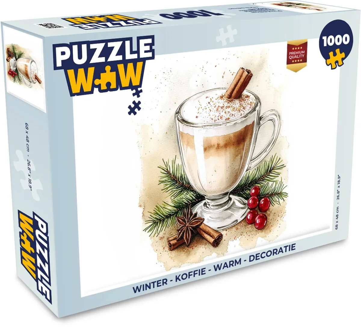 PuzzleWow Winter Koffie Legpuzzel 1000 Stuks