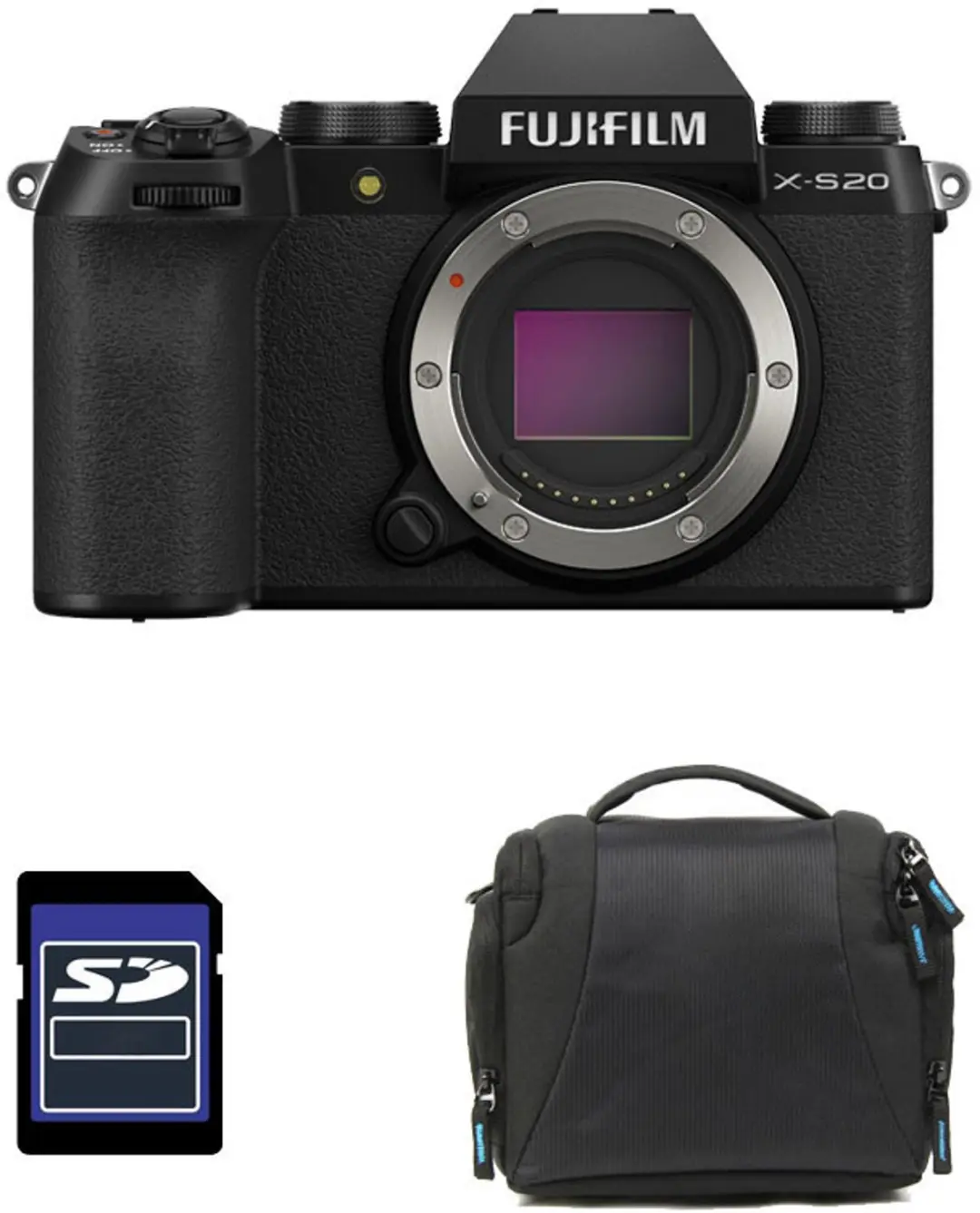 FUJIFILM X-S20 BLACK BOLD (nur in Schwarz) + Tasche + 8GB SD-Karte