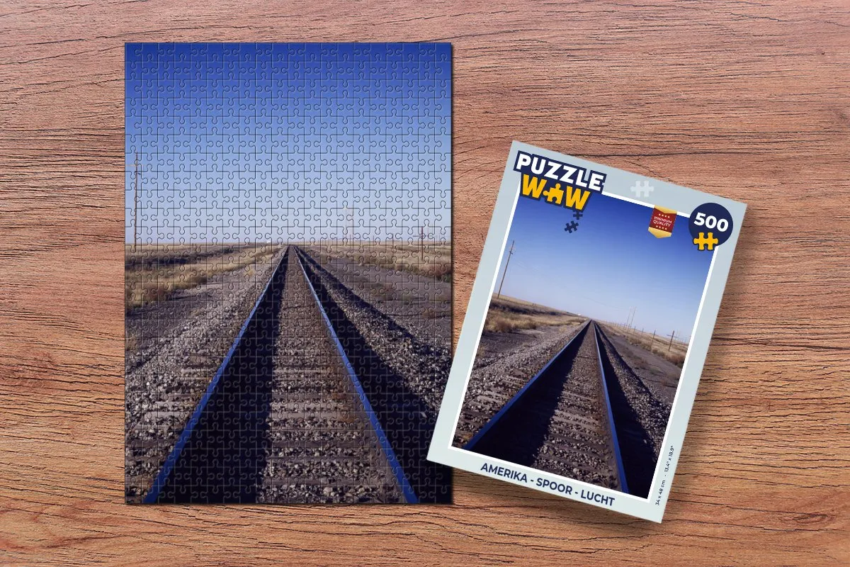 PuzzleWow Amerika Spoor Lucht Legpuzzel 500 Stuks - Multicolor