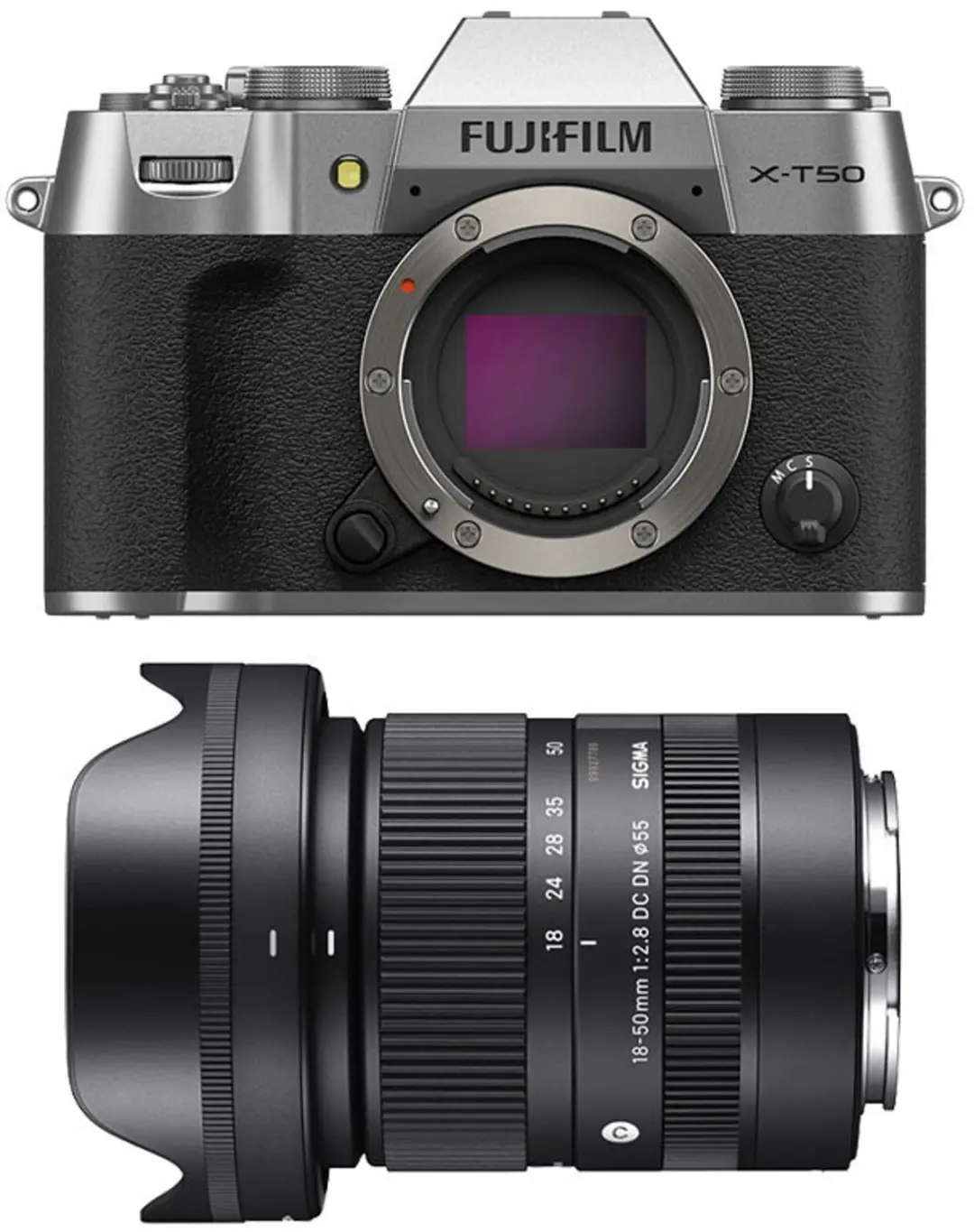 FUJIFILM X-T50 Silber + SIGMA 18-50