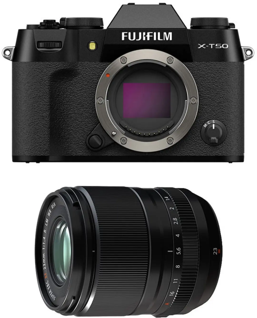 FUJIFILM X-T50 BLACK + 23mm f/1.4 WR