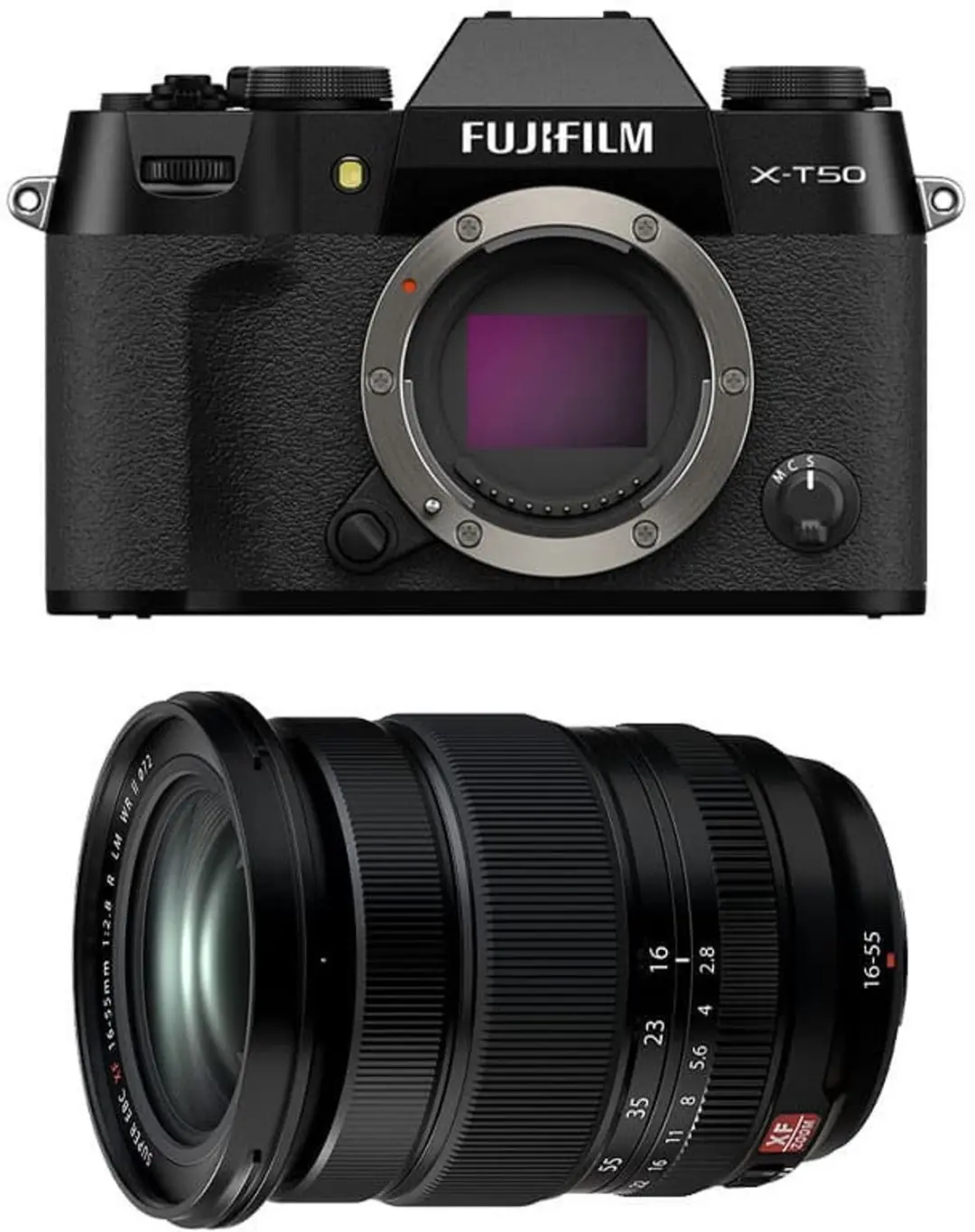 FUJIFILM X-T50 Schwarz + XF 16-55mm f/2.8 LM WR II