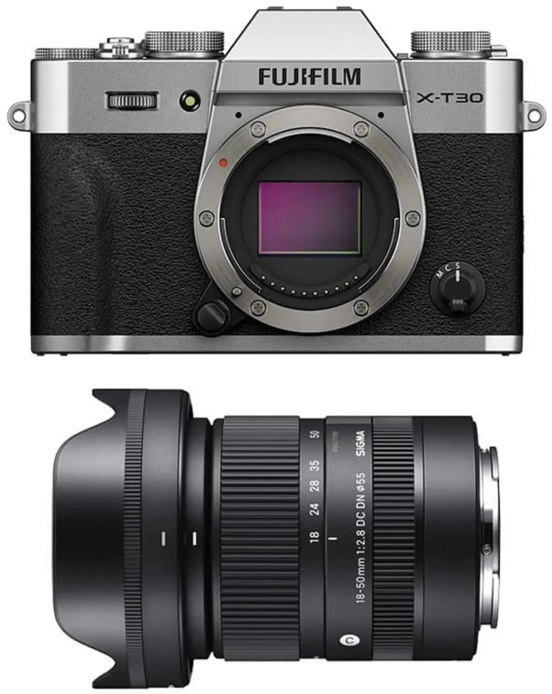 FUJIFILM X-T30 III SILBER + SIGMA 18-50 f/2.8 DC DN Contemporary Objektiv