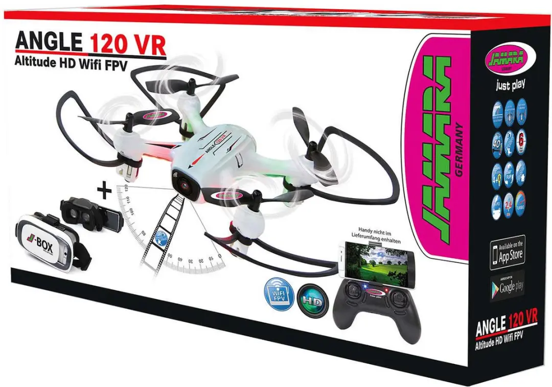 Matin Quadricoptère X34 FPV Drone - Wit - 750MP - 16GB SD - afbeelding 5 van 6