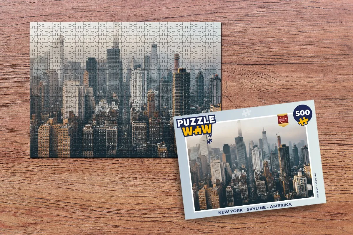 PuzzleWow New York Skyline Legpuzzel 500 Stuks - Multicolor