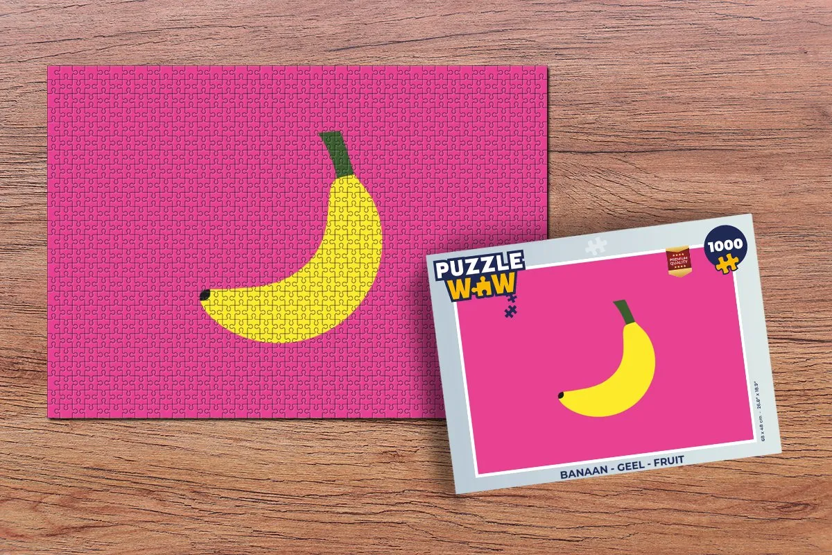 PuzzleWow Banaan Legpuzzel 1000 Stuks - Geel