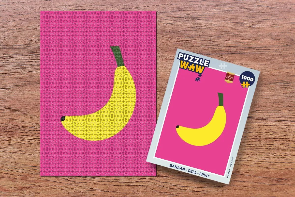 PuzzleWow Banaan Legpuzzel 1000 Stuks - Geel