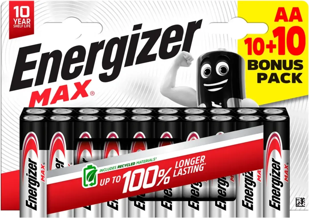 Energizer MAX AA Batterijen 20 Stuks