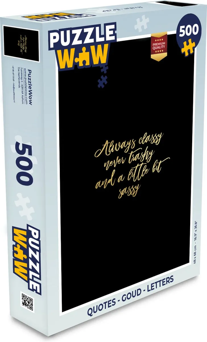 PuzzleWow Quotes Legpuzzel 500 Stuks