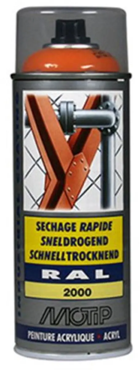 Motip industrial acryllak hoogglans RAL 2000 geel-oranje
