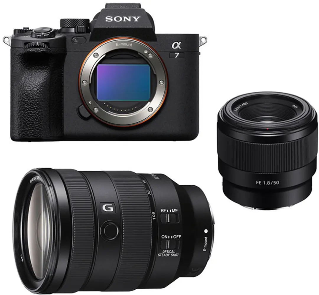 SONY ALPHA 7 IV + FE 24-105mm Objektiv + FE 50mm f/1.8