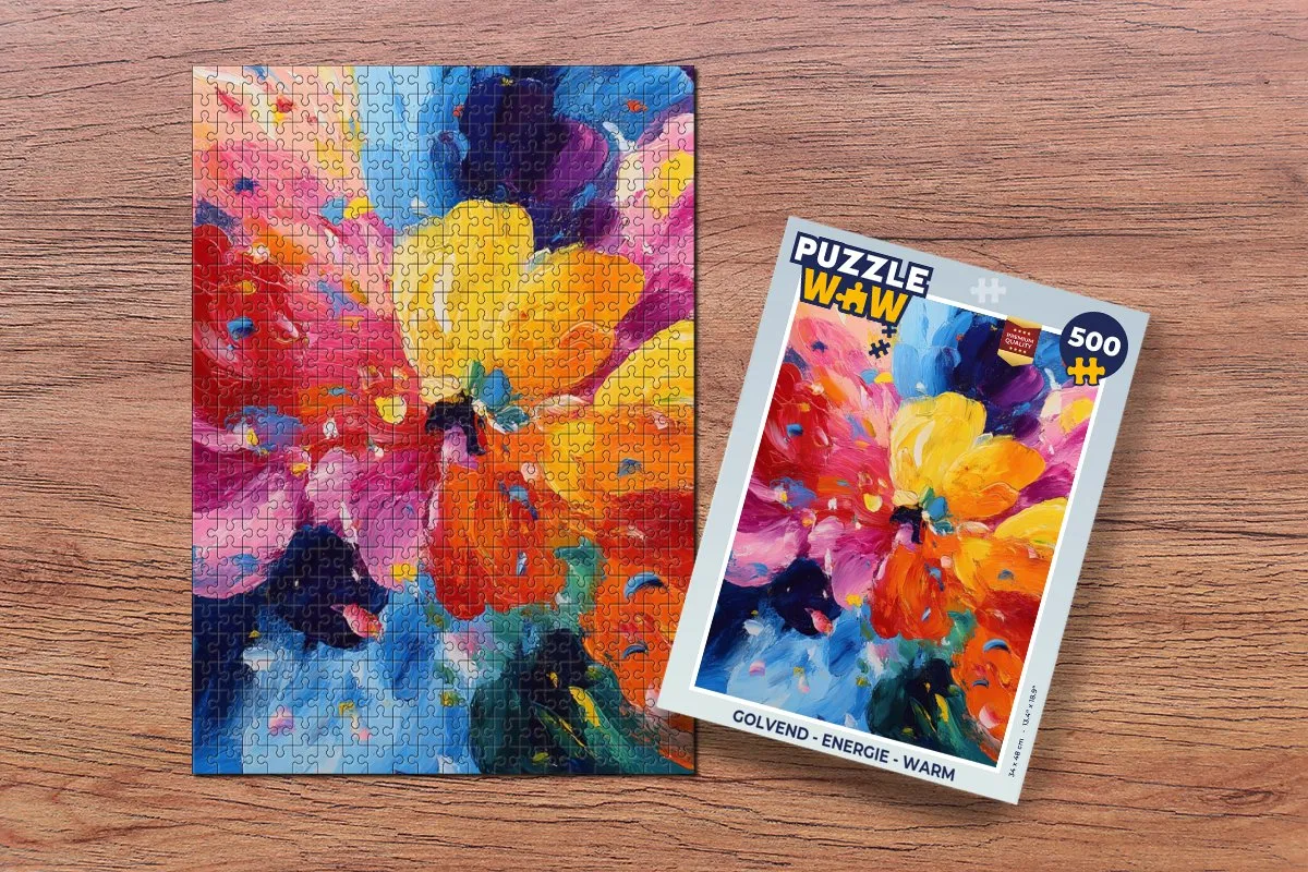 PuzzleWow Golvend Energie Legpuzzel 500 Stuks - Verf Golvend