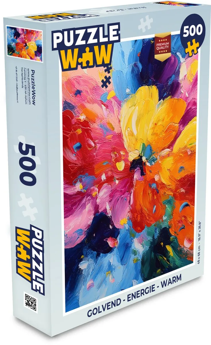 PuzzleWow Golvend Energie Legpuzzel 500 Stuks - Verf Golvend