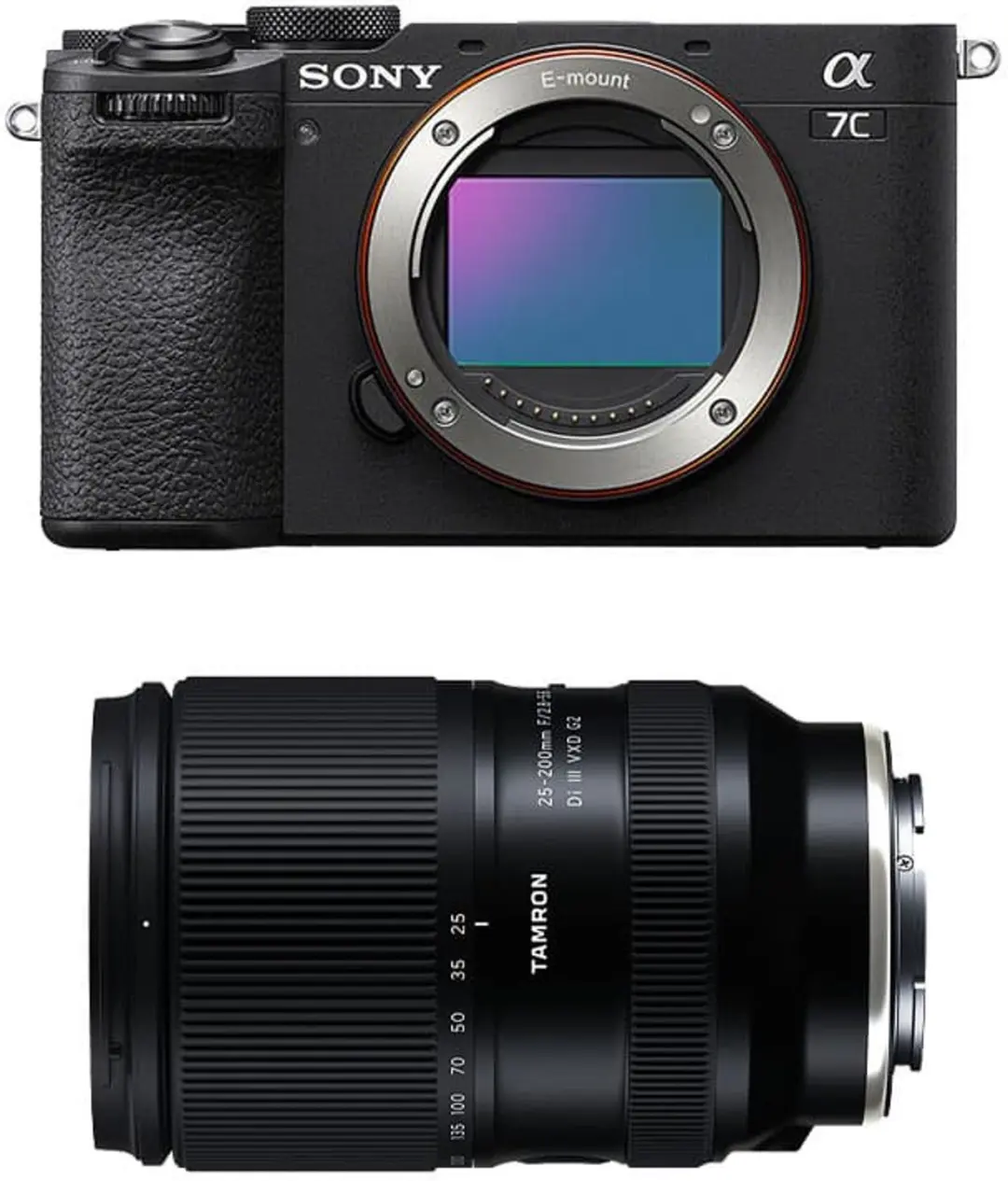 SONY Alpha 7C II Schwarz + TAMRON Objektiv 25-200mm f/2.8-5.6 Di III VXD G2