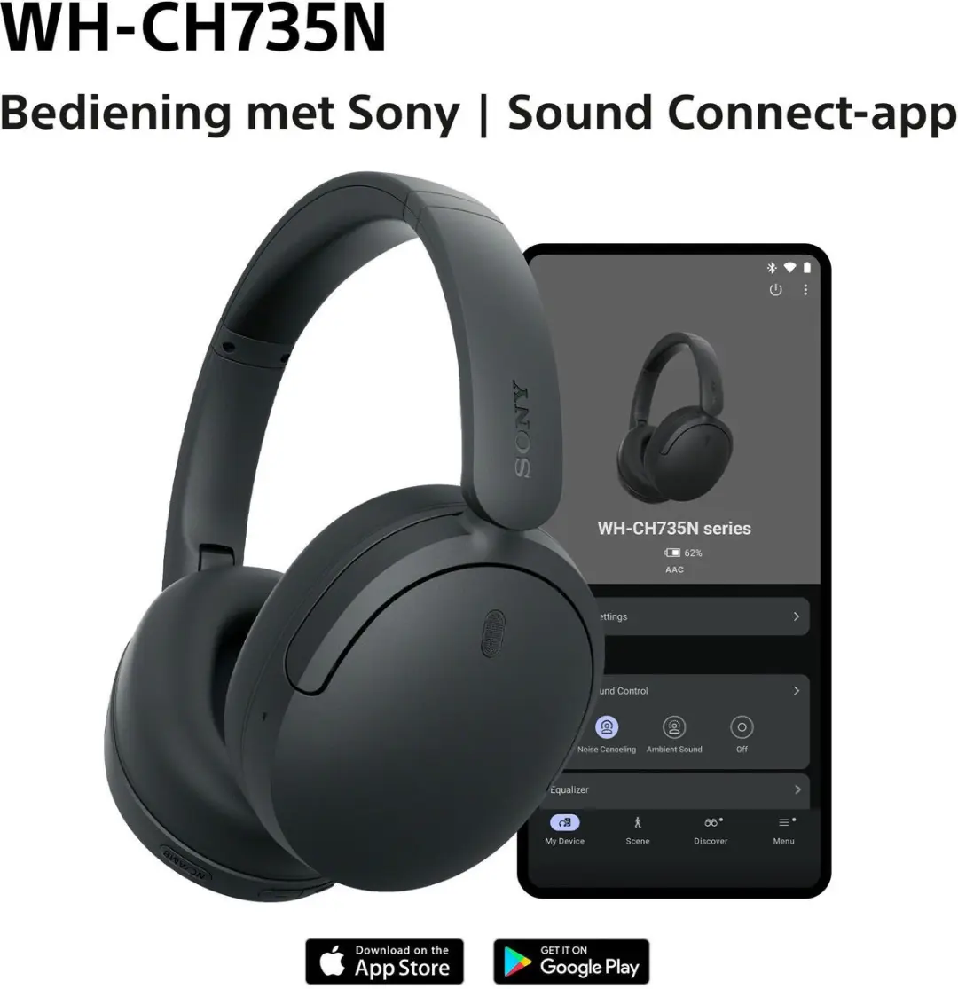 Sony WH-CH735N Noise Cancelling Koptelefoon - Beige - afbeelding 5 van 6