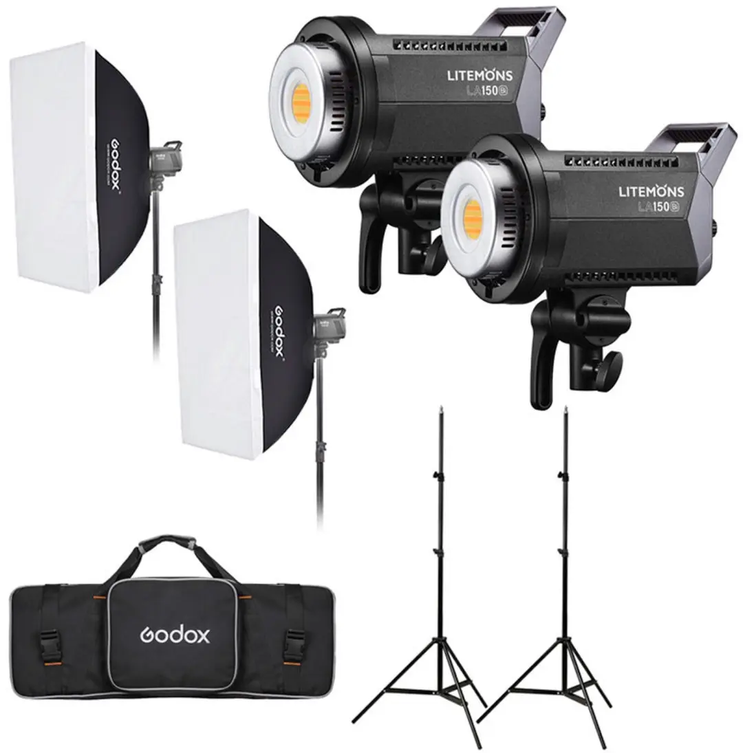 GODOX Kit Duo Torche LED LA150Bi Bi-color