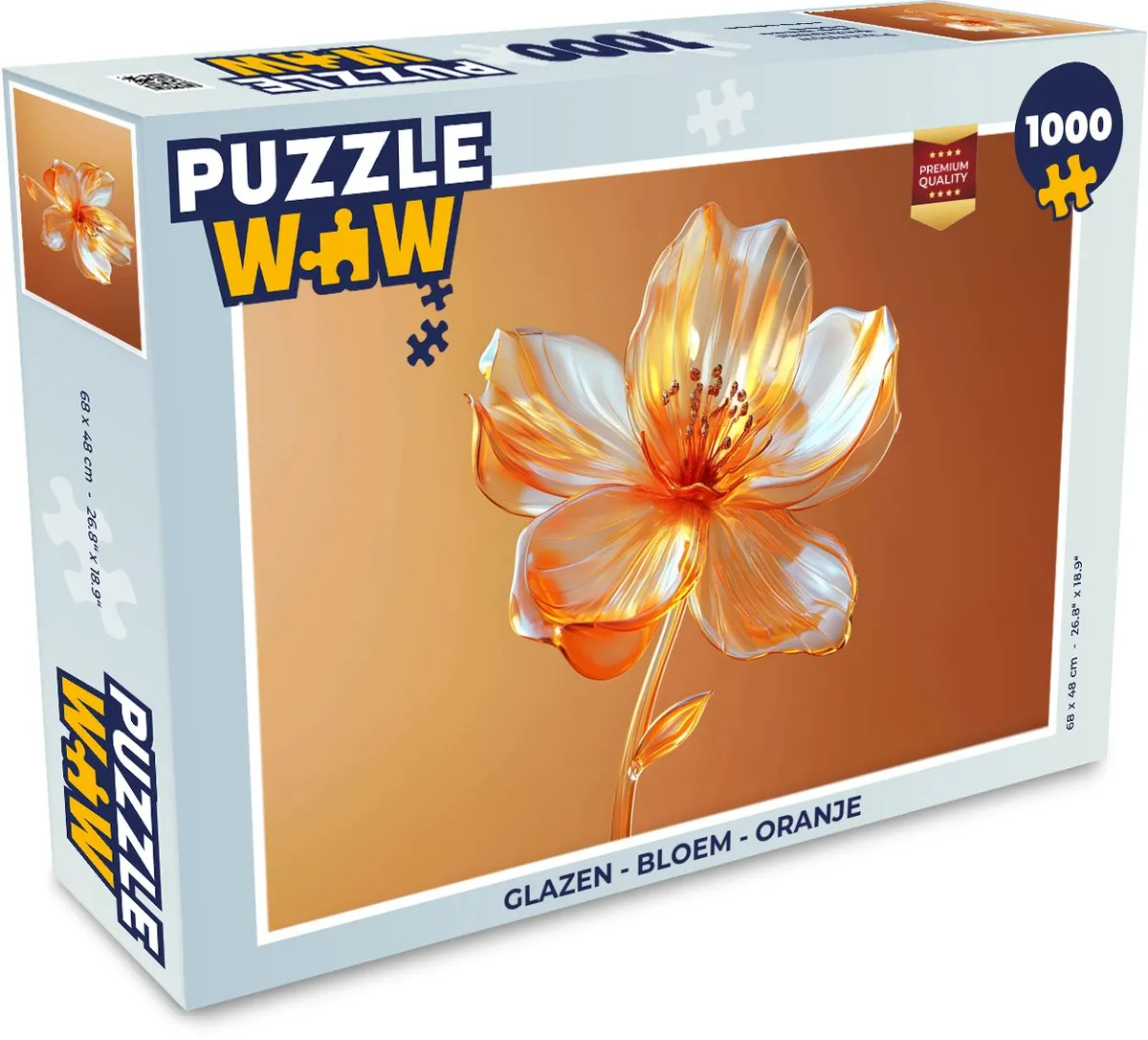 PuzzleWow Bloem Glazen Legpuzzel 1000 Stuks