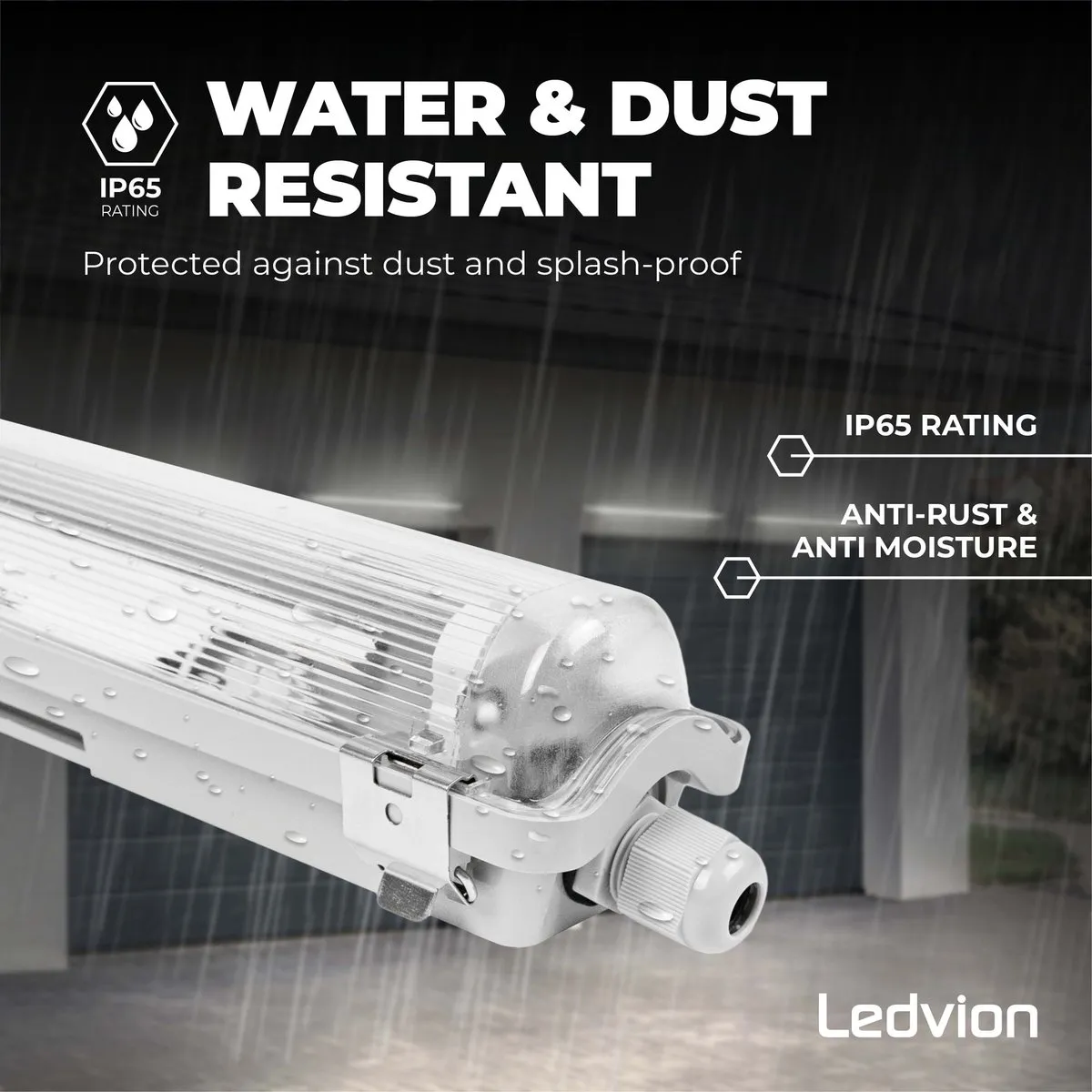 Ledvion LED TL Armatuur 120cm 12W 6500K - Grijs - afbeelding 6 van 6