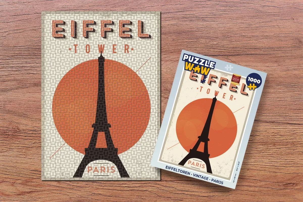 PuzzleWow Legpuzzel Eiffeltoren 1000 Stuks - Multicolor