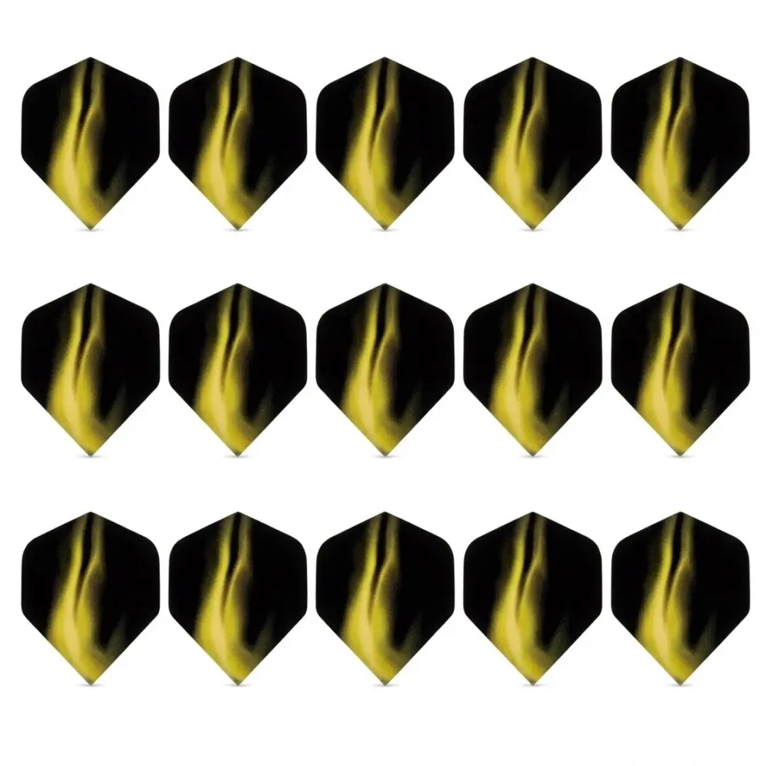 Geel zwart dart flights set unisex met patroon 15 stuks standaard vorm dart flights accessoires voor darts