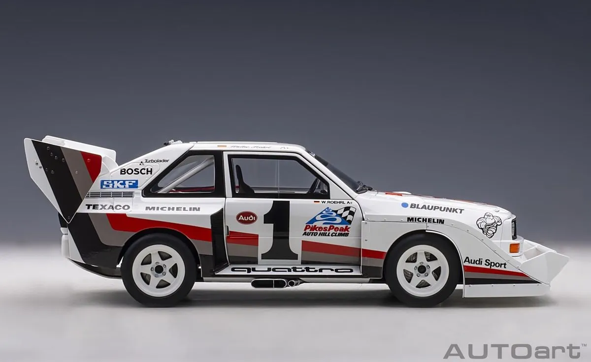 Audi Quattro S1 Pikes Peak Winner 1987 - AUTOart 1:18 Model - Wit