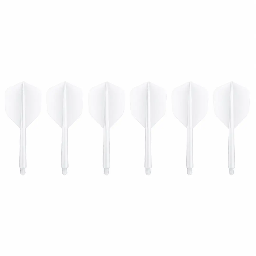 Wit transparant dart flights k flex flights set unisex 6 stuks geïntegreerde sh