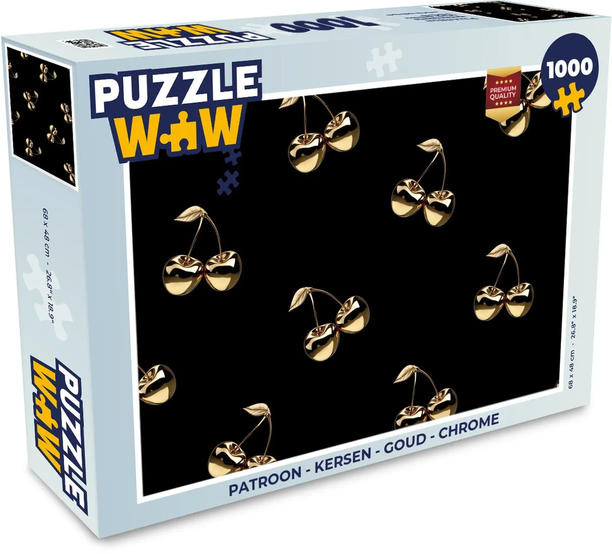 PuzzleWow Legpuzzel Kersen Goud 1000 Stuks - 8721169386492