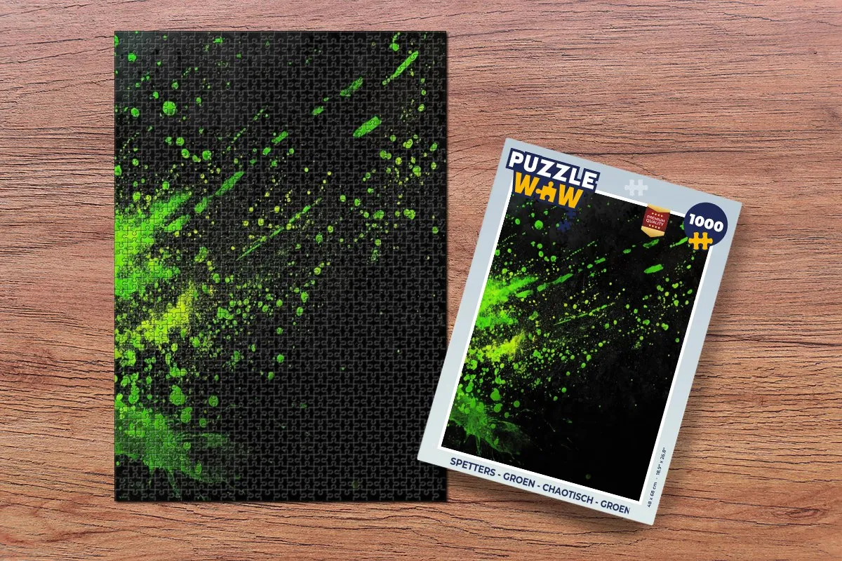 PuzzleWow Spetters Legpuzzel 1000 Stuks - Groen