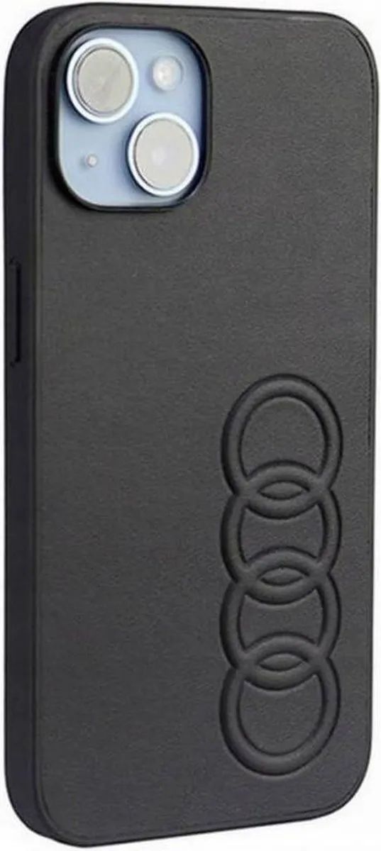 Audi Synthetic Leather Back Case - iPhone 14 - Zwart