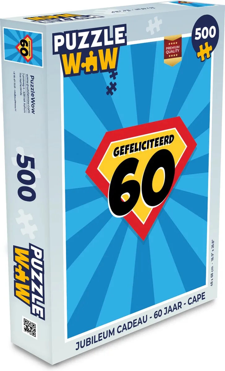PuzzleWow Jubileum Legpuzzel 500 Stuks - Multicolor