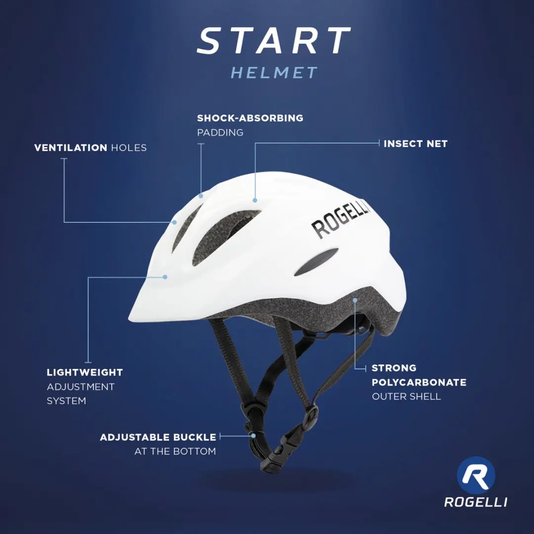 Rogelli Kids Start Fietshelm - Wit - afbeelding 2 van 6