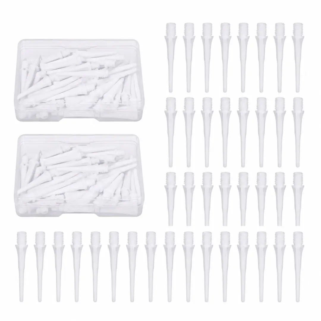 Witte dart tips soft tip set 120 stuks darts accessoires kunststof dart punten v