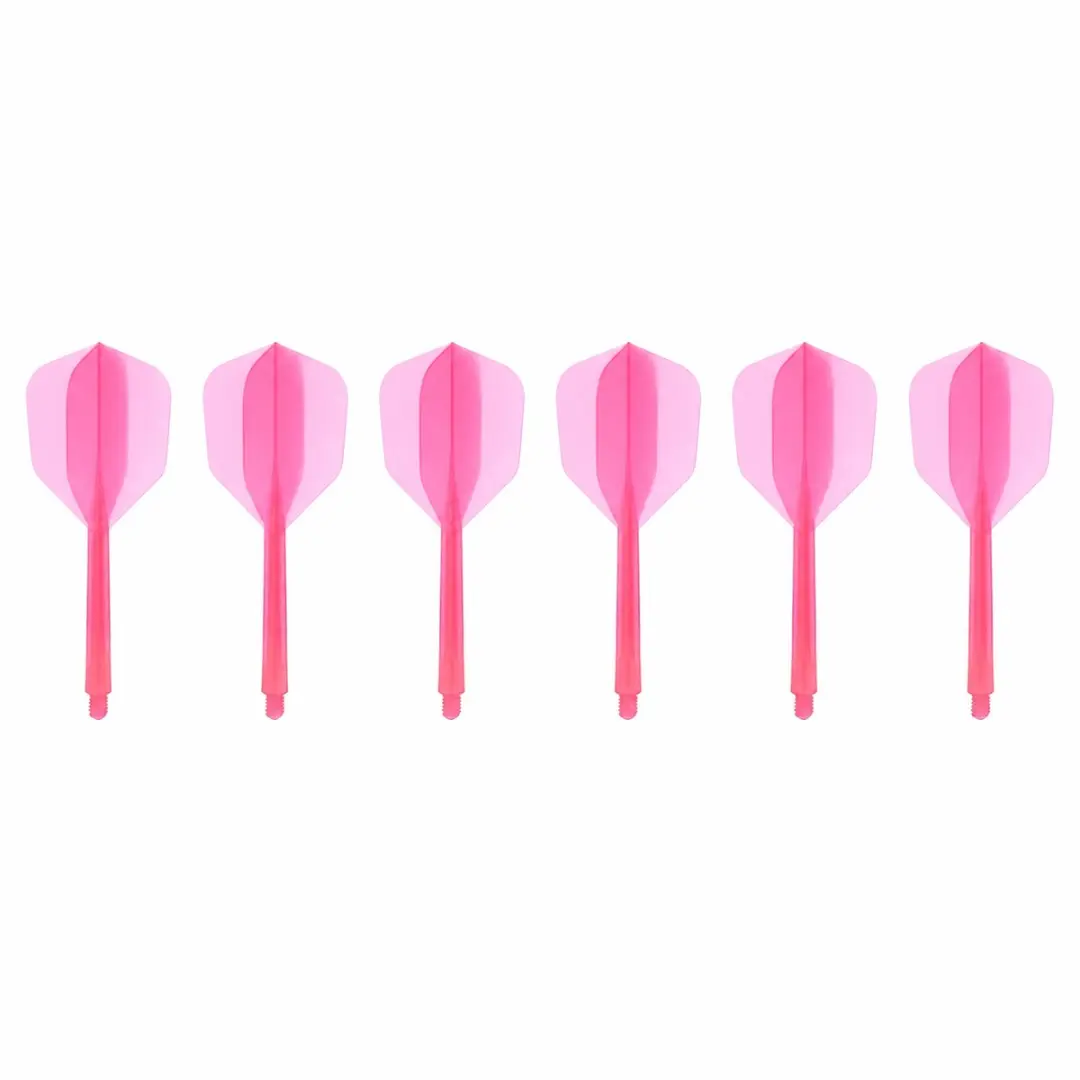 Roze transparant dart flights k flex flights set unisex 6 stuks geïntegreerde s