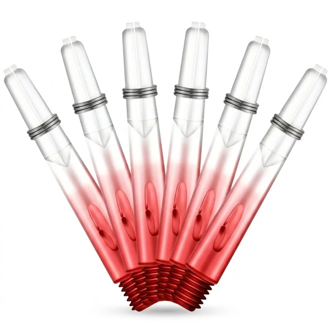 Rood wit transparant kunststof dart shafts 40mm dart shafts set voor heren en da
