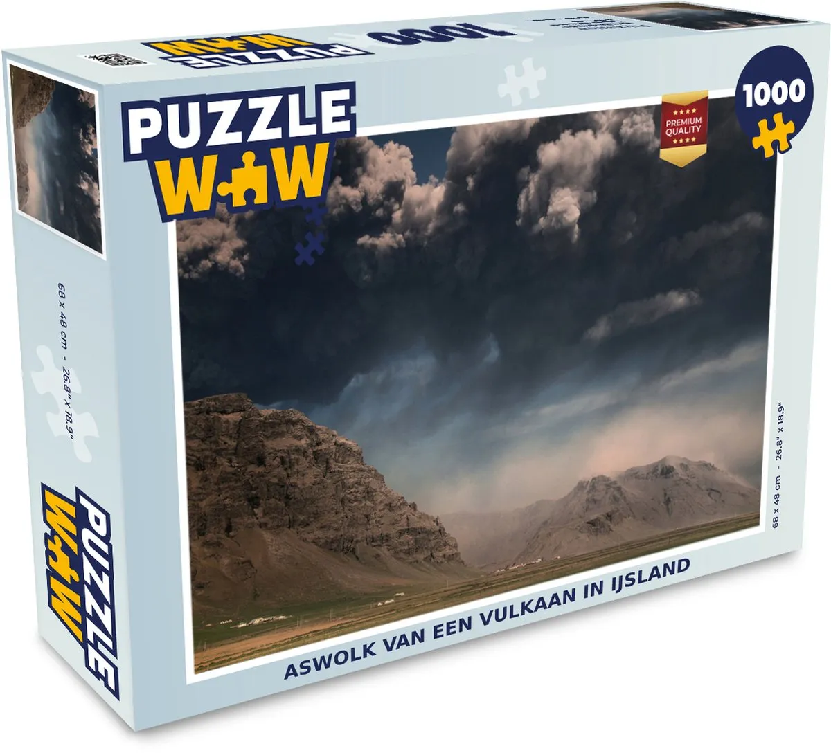 PuzzleWow Aswolk Vulkaan IJsland Legpuzzel 1000 Stuks