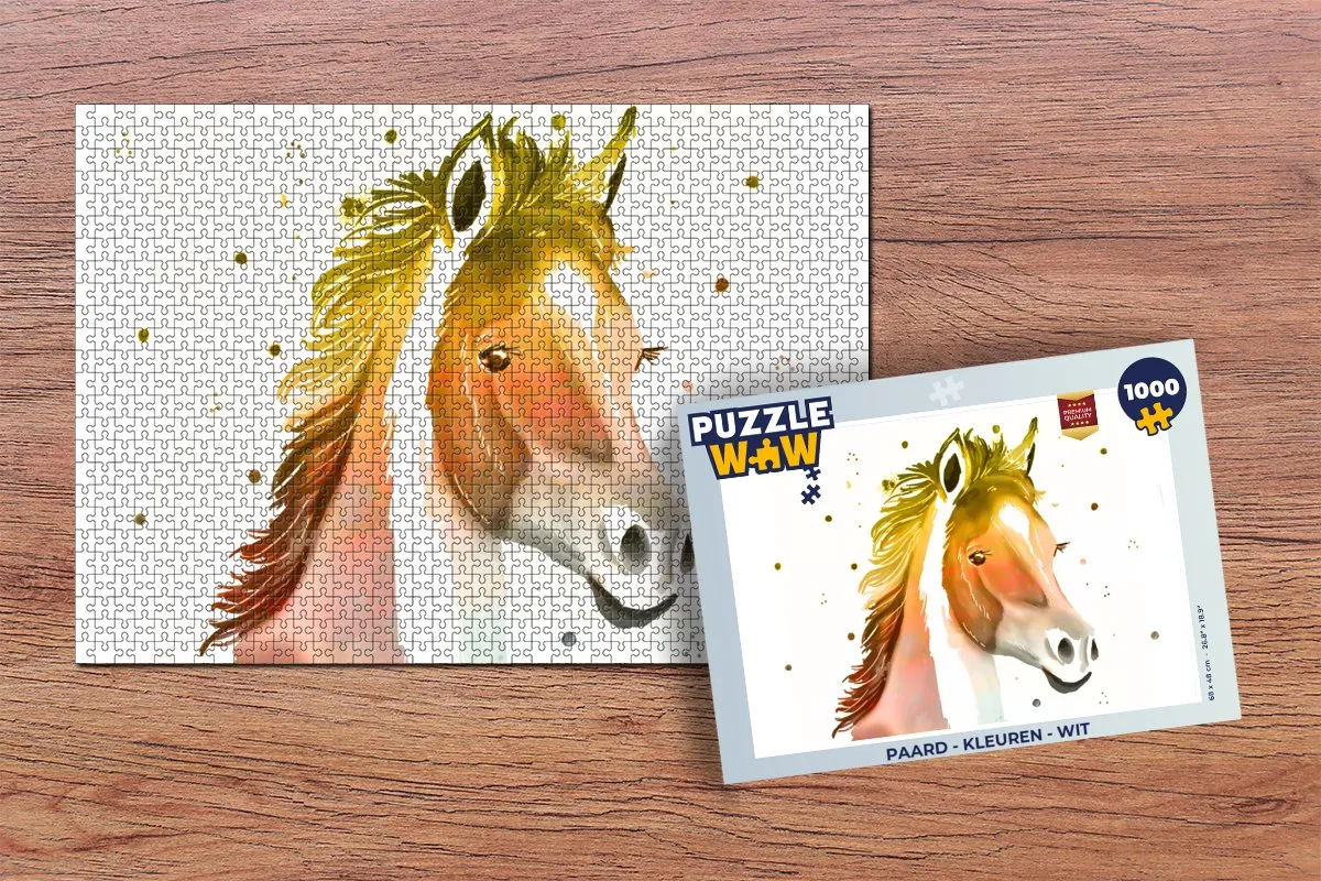 PuzzleWow Paard Legpuzzel 1000 Stuks - Multicolor