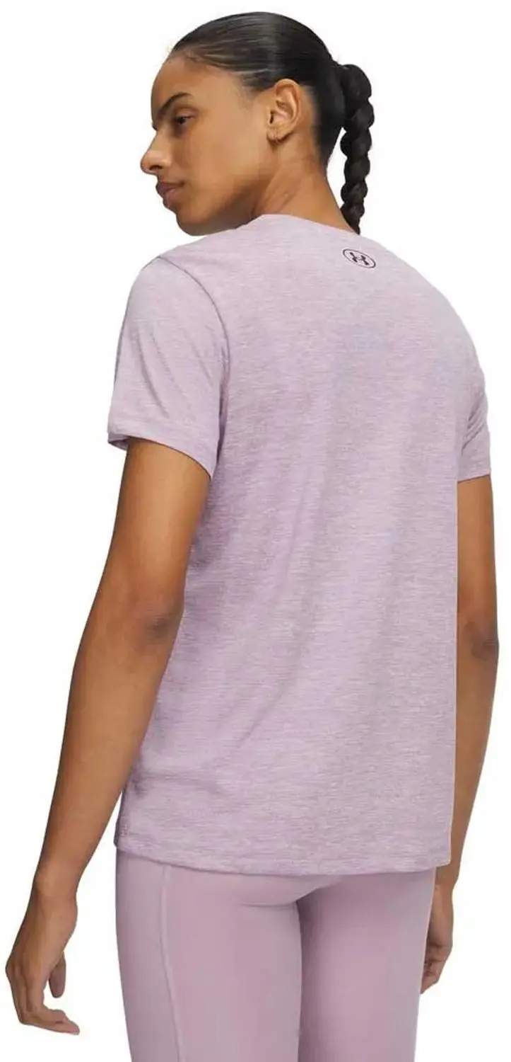 Under Armour Tech Twist V-hals T-shirt - Roze S - afbeelding 2 van 3