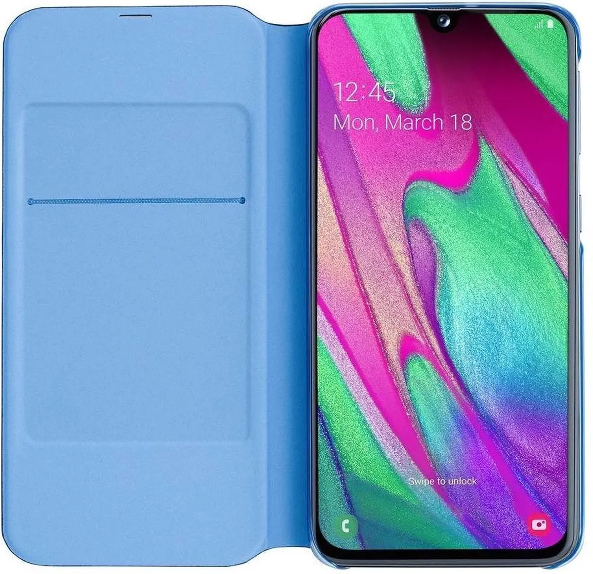 Samsung Flip Wallet Hoesje Galaxy A40 - Donkerblauw