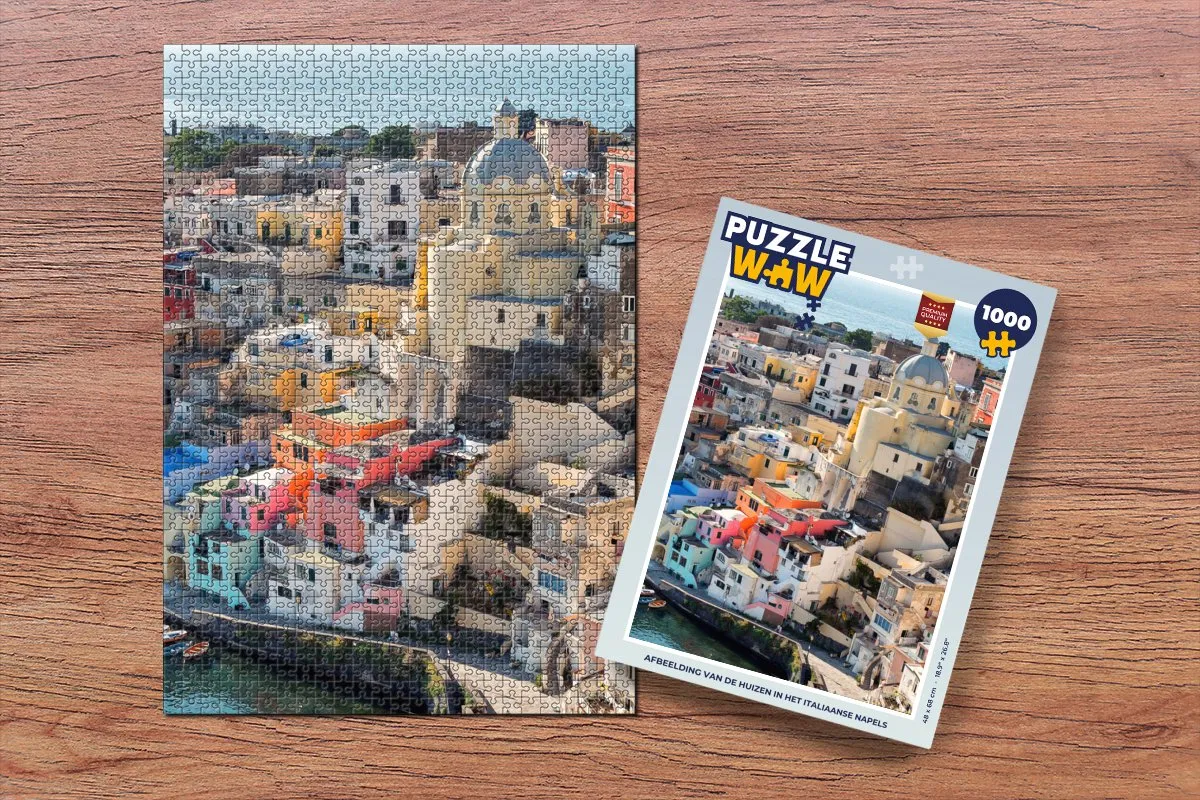 PuzzleWow Napels Legpuzzel 1000 Stuks - Multicolor