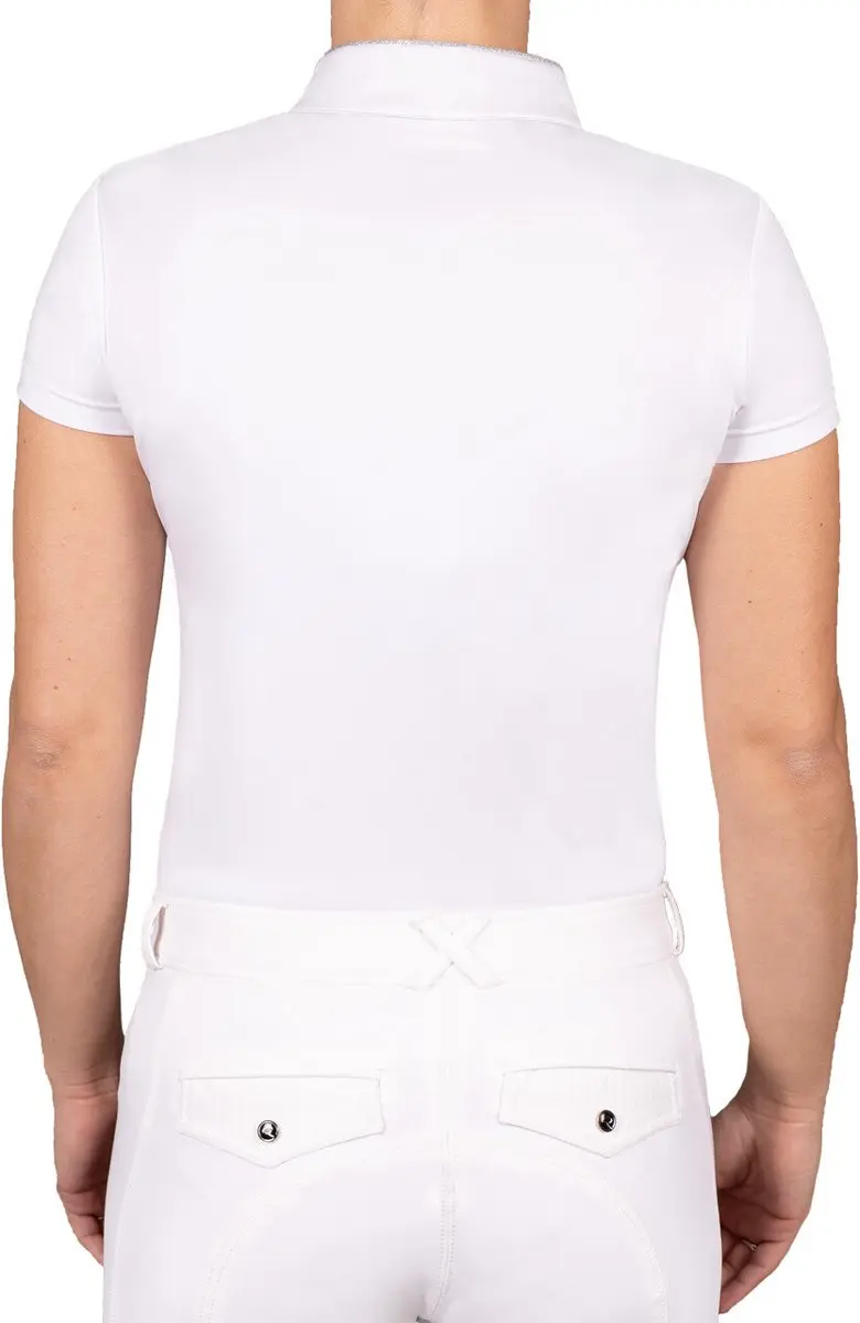 QHP Zayla Junior Wedstrijdt-shirt 128 - Wit - afbeelding 3 van 6