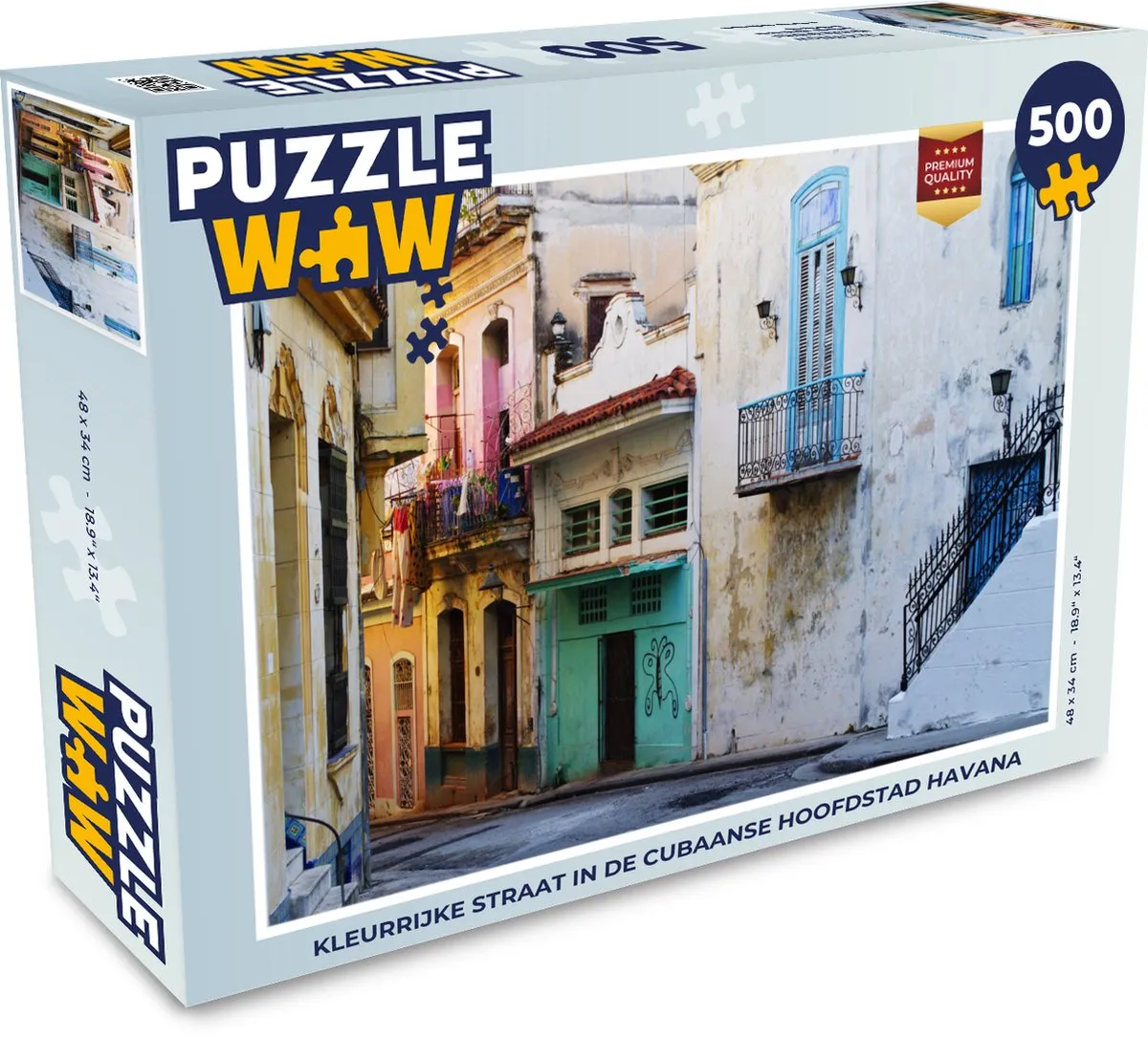 PuzzleWow Havana Legpuzzel 500 Stuks - Multicolor